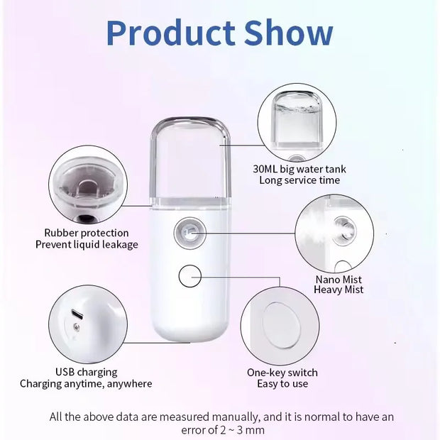 Mini Facial Cooling Mist Humidifier