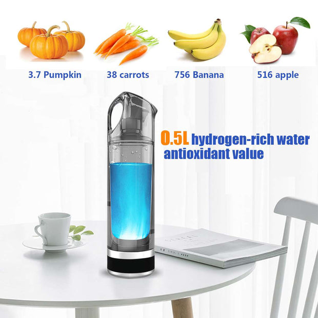 Hydrogen Rich Alkaline Water Maker Bottle